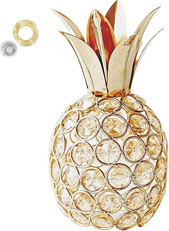 SmilingTown Pineapple Table Centerpiece Decor Handmade Crystal Hollow Fruit Candle Holder Ornamen... | Amazon (US)