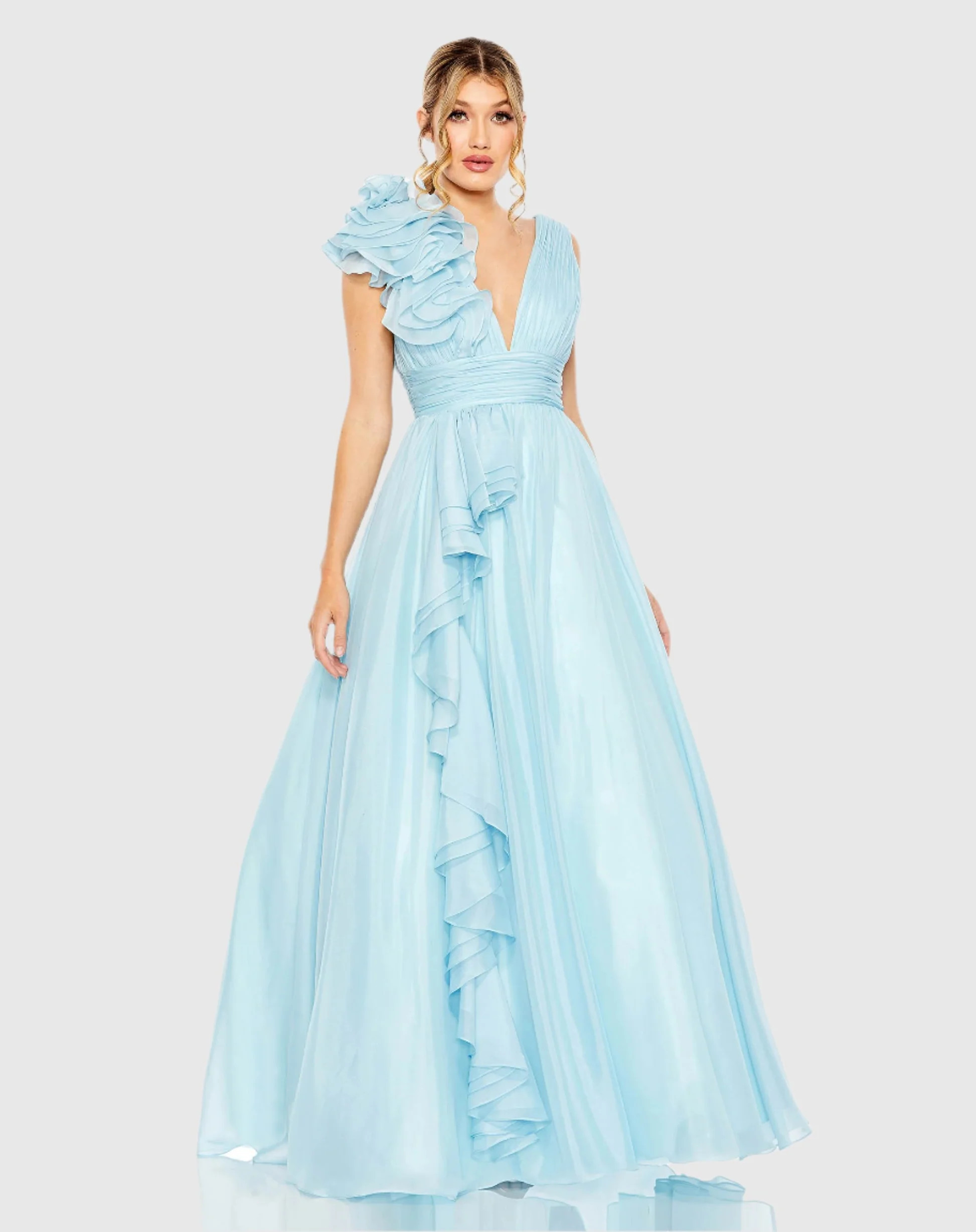 Ruffle Detailed Evening Dress | Mac Duggal