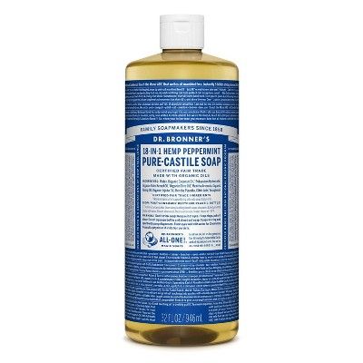 Dr. Bronner&#39;s 18-In-1 Hemp Pure-Castile Soap - Peppermint - 32 fl oz | Target