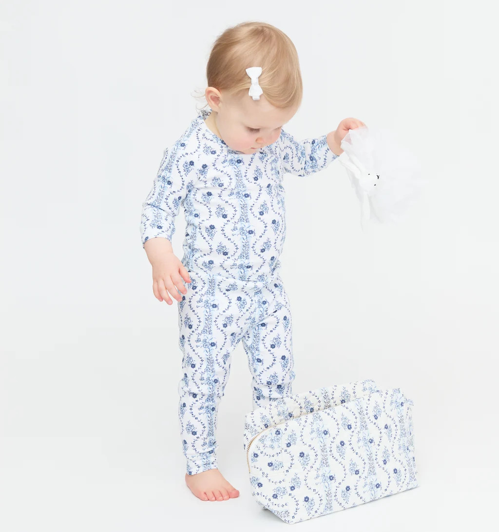 The Baby PJ Set - Blue Vine Stripe | Hill House Home US