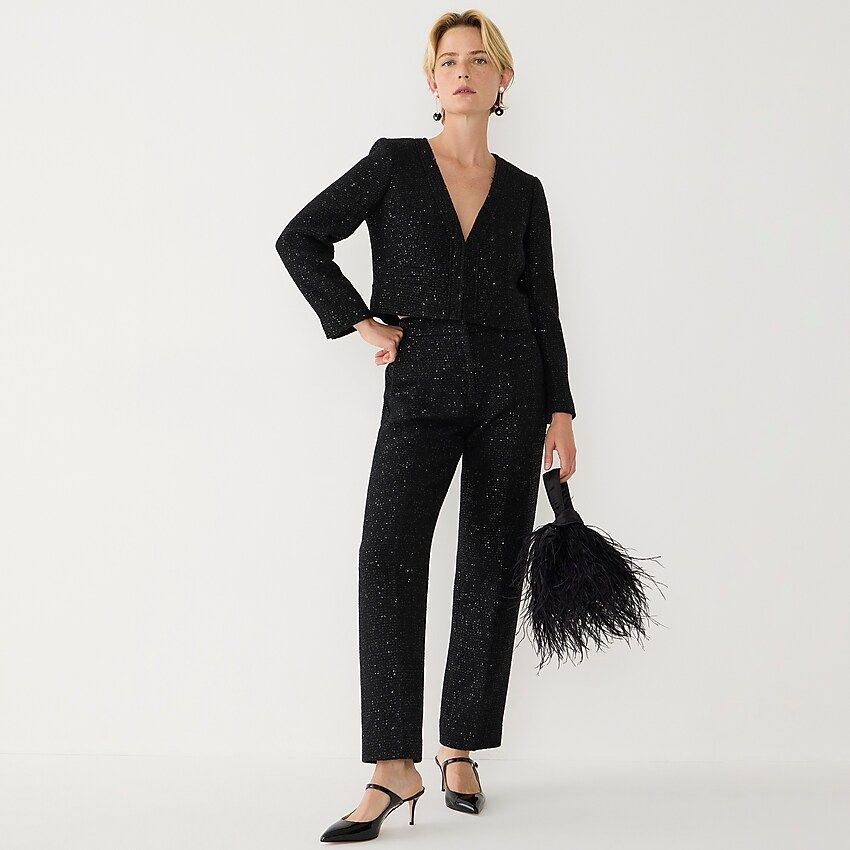 Kate straight-leg pant in sequin tweed | J.Crew US