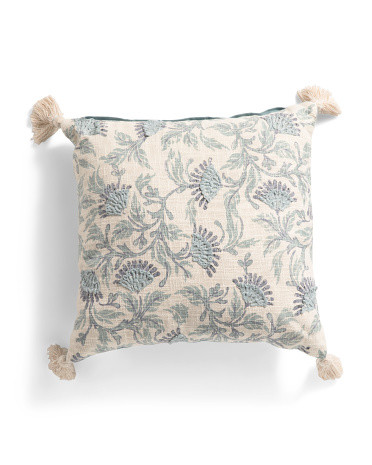 20x20 Floral Pillow | TJ Maxx