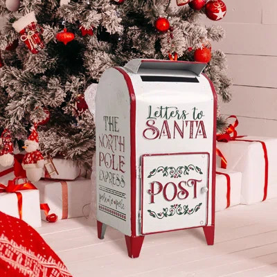 Santa's Mailbox Letter to Santa Mailbox Christmas Decoration Post Box | Wayfair North America