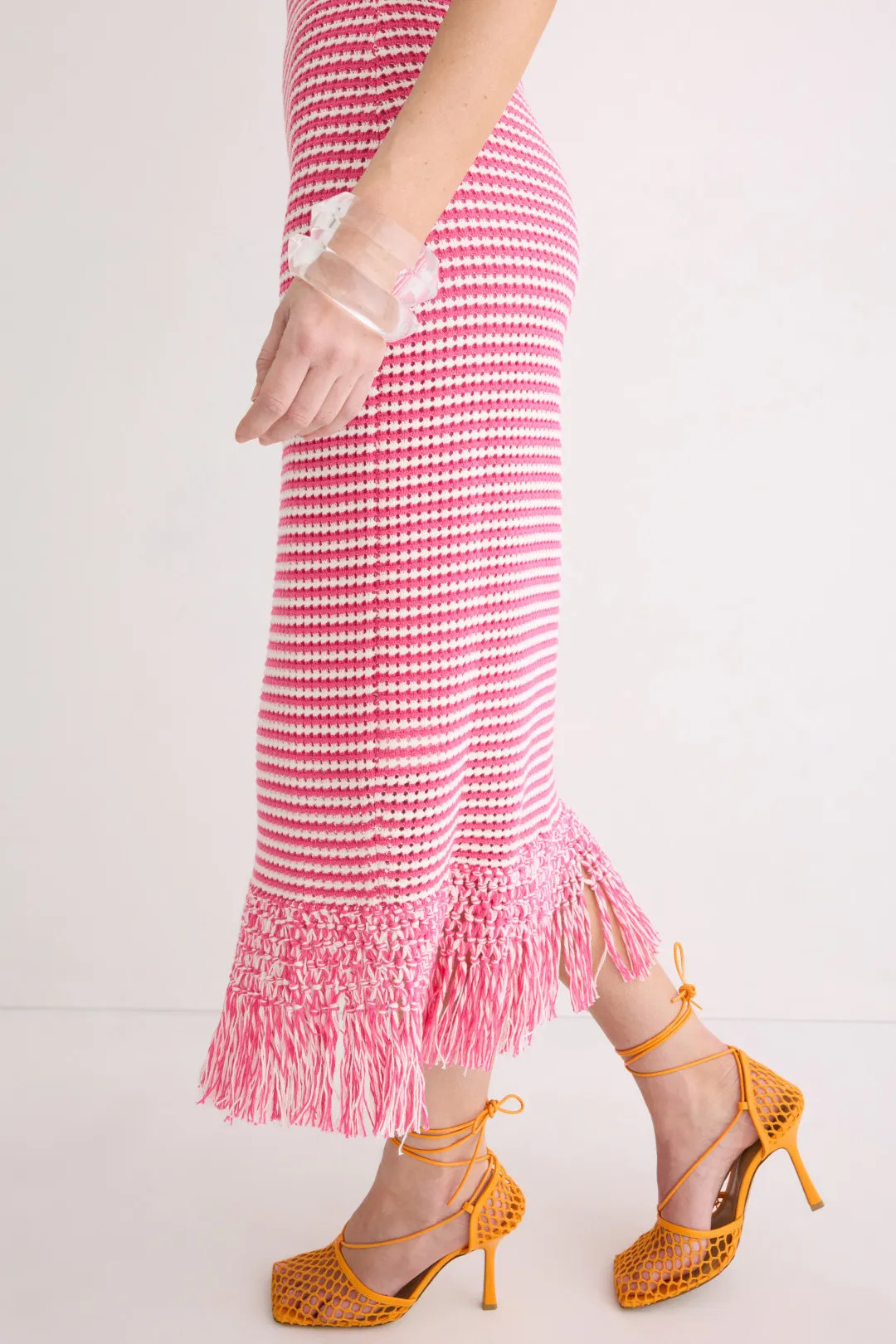 Knit Midi Skirt With Crochet Trim | Rent the Runway