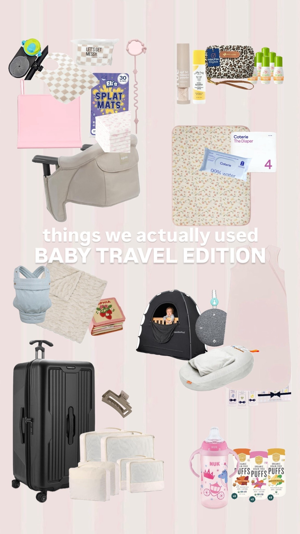 ✈️✈️✈️

hi!! here are my travel recs with a 10 month old. We exclusively breastfeed, so I didn’t have to account for much feeding wise other than meal time prep for solids. I’d also recommend bringing a teether + any emergency things you may need as a ‘just in case’. ex: life vac, benadryl, teething drops, etc; 🤍

#LTKBaby #LTKTravel #LTKmomlife