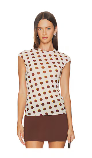 Nina Top in Gold Halo Dot | Revolve Clothing (Global)
