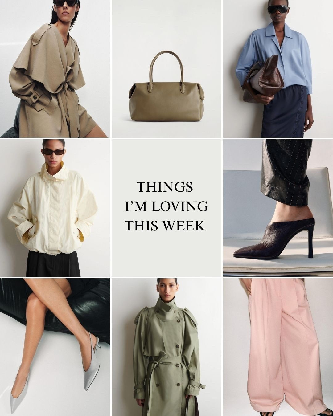 This week’s wishlist #LTKFashionMonth #LTKspringtrends #funnelneckjacket #springtrends #trench #SS26 #Zara #Cos 

#LTKFashionMonth #LTKspringtrends #LTKspring