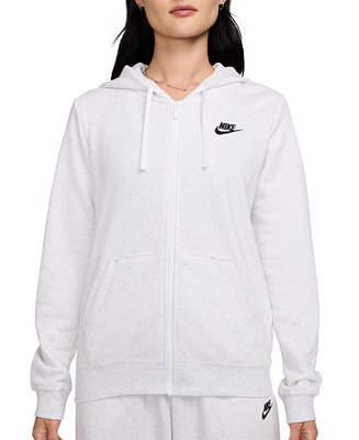 Nike Women's Sportswear Club Fleece Full-Zip Hoodie - Macy's | Macy's
