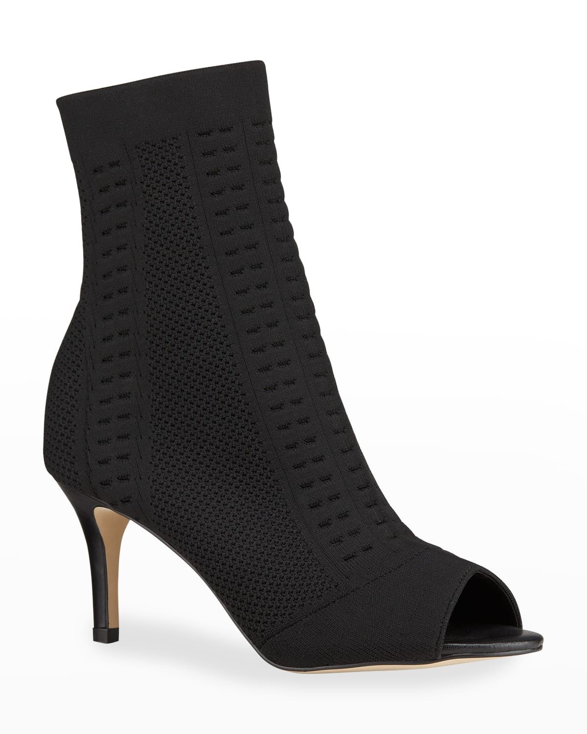 Lina Knit Peep-Toe Sock Booties | Neiman Marcus