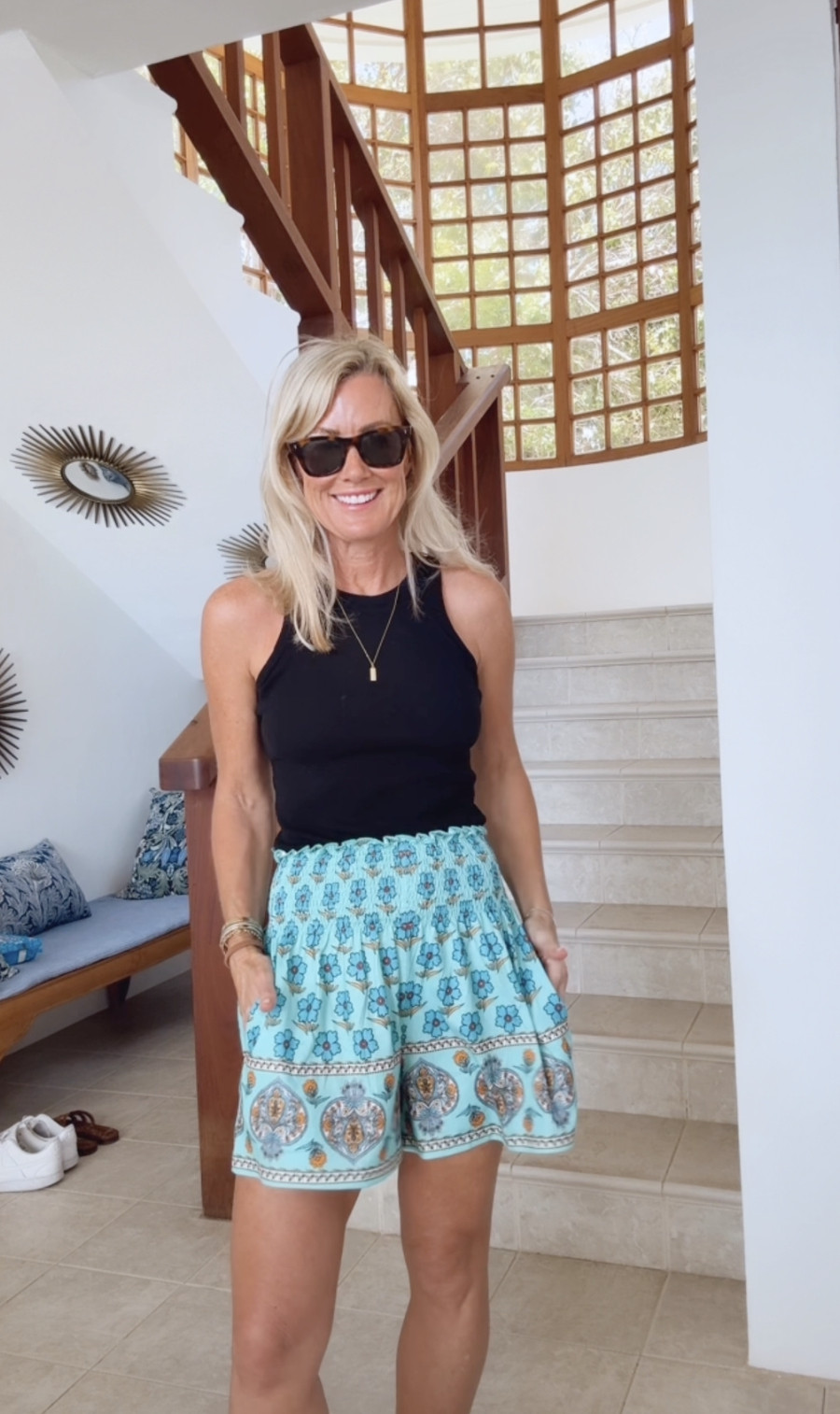 An Amazon find! These adorable, flowy printed shorts pair perfectly with a white or black tank. Such an easy, go-to look for vacation or a summer weekend. ✨

Tank: small
Shorts: smalll

#LTKOver40 #LTKootd #LTKTravel