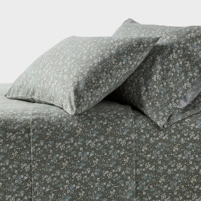 Full Flannel Sheet Set Gray Solid - Threshold™ | Target