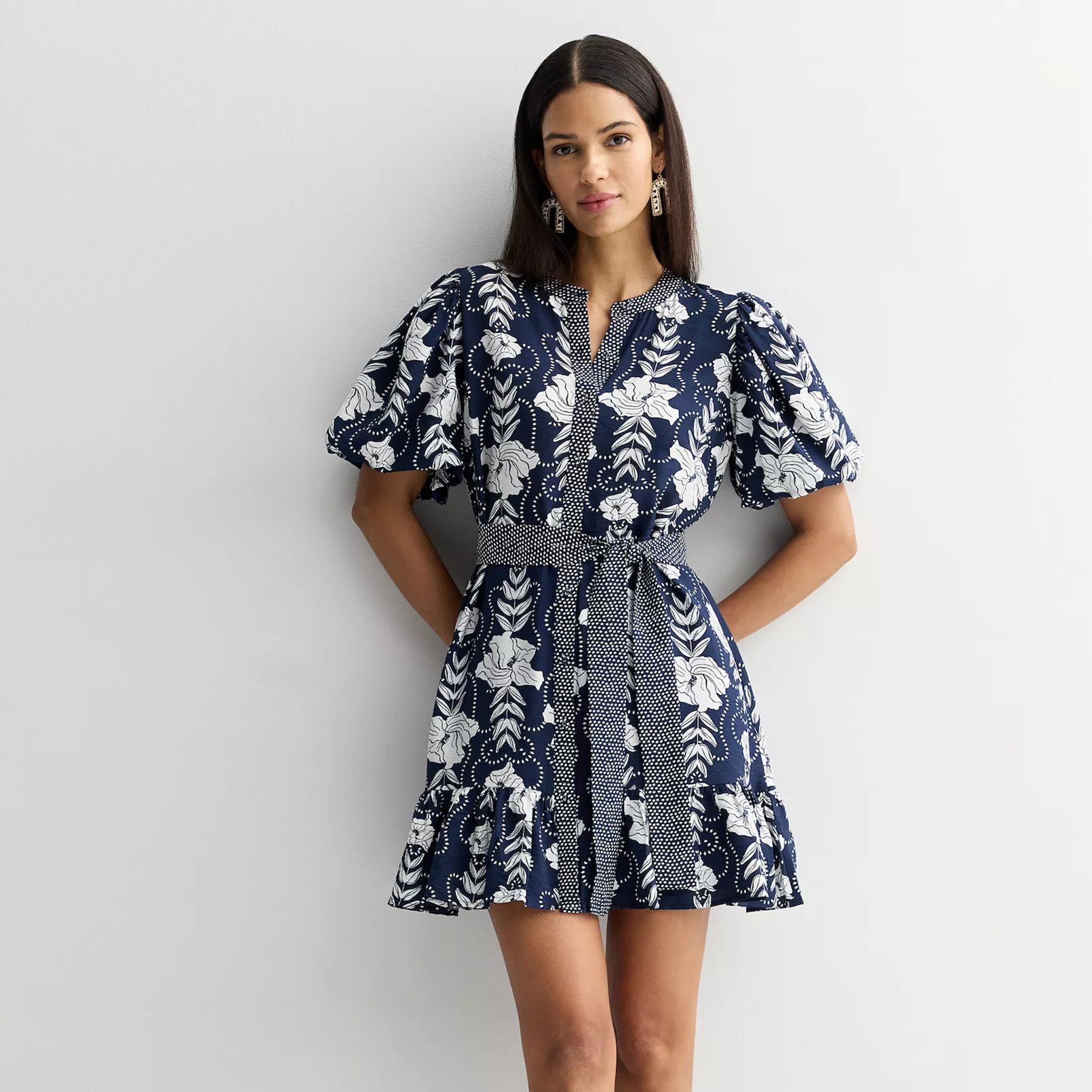 Petite Nine West Button Front Fit & Flare Dress | Kohl's