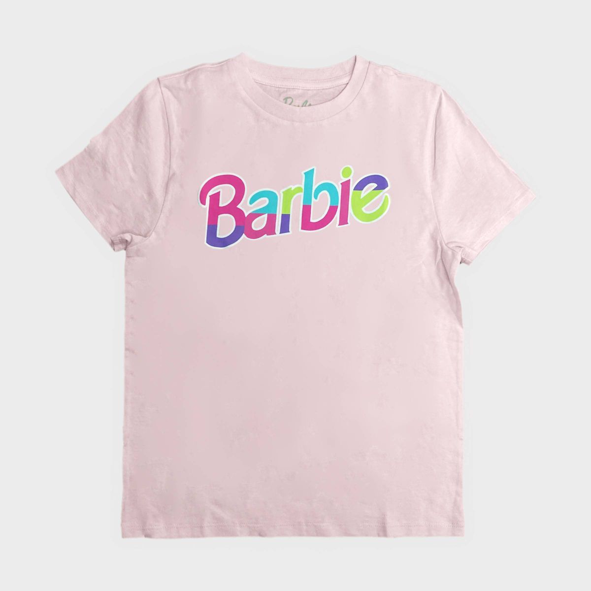 Girls' Barbie Logo Short Sleeve Graphic T-Shirt - Pink | Target