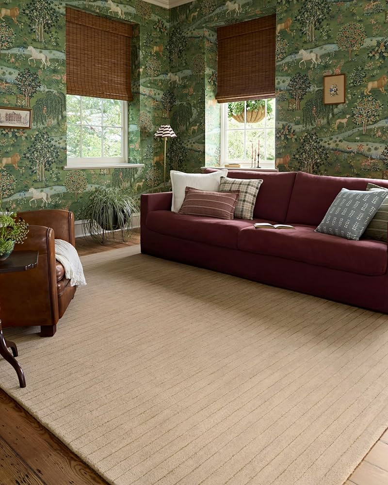 Loloi Chris Loves Julia Henry Collection HEY-01 Beige/Wheat 8'-6" x 11'-6", .50" Pile Height, Are... | Amazon (US)