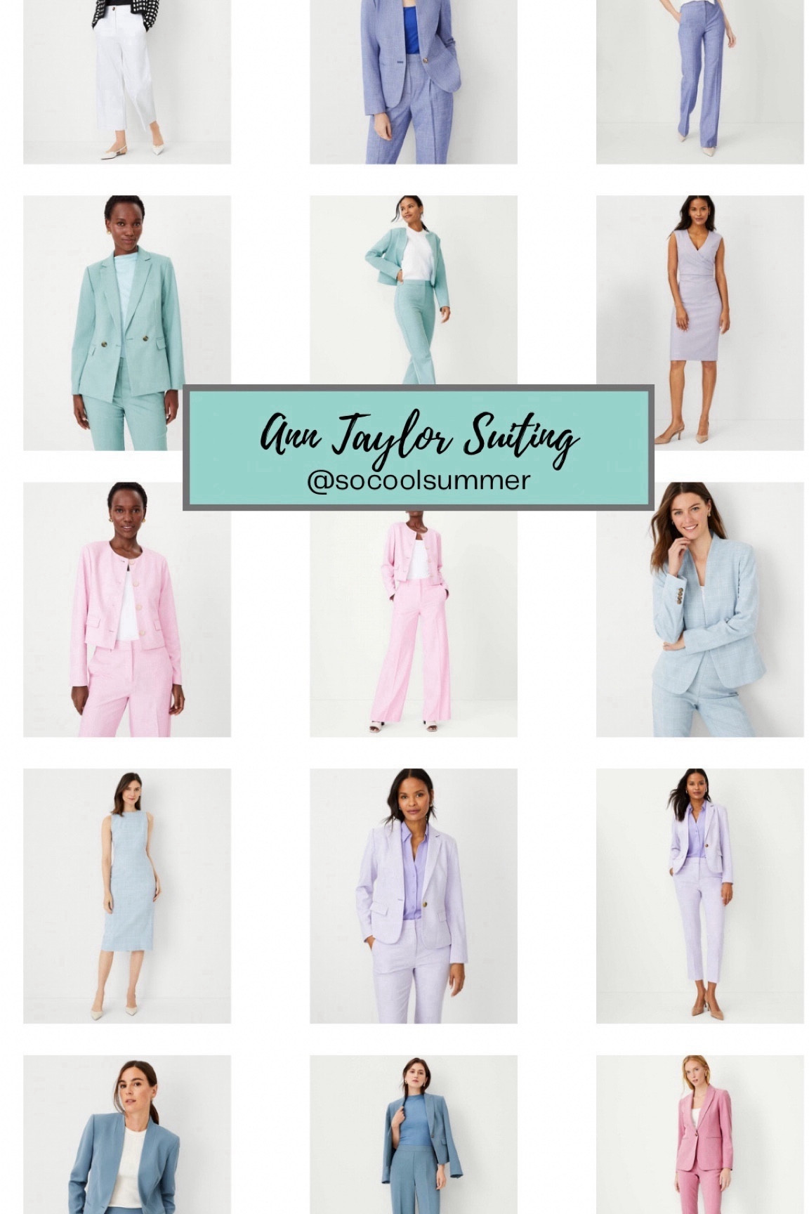 Gorgeous suit separates at Ann Taylor. 40% off everything and free shipping all weekend! 

#hocsummer #coolsummer #lightsummer #softsummer #pastelsummer #darksummer #brownsummer #sweetpeasummer #summerpalette #summerfinds

#LTKstyletip #LTKworkwear #LTKfindsunder100