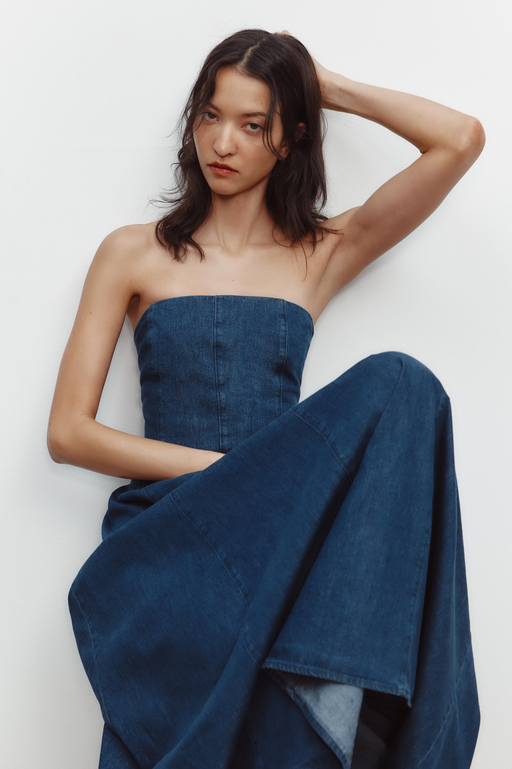 DENIM TRF MIDI DRESS | Zara UK