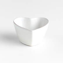 Marin White Stoneware 8-Oz. Heart Ramekin + Reviews | Crate & Barrel | Crate & Barrel