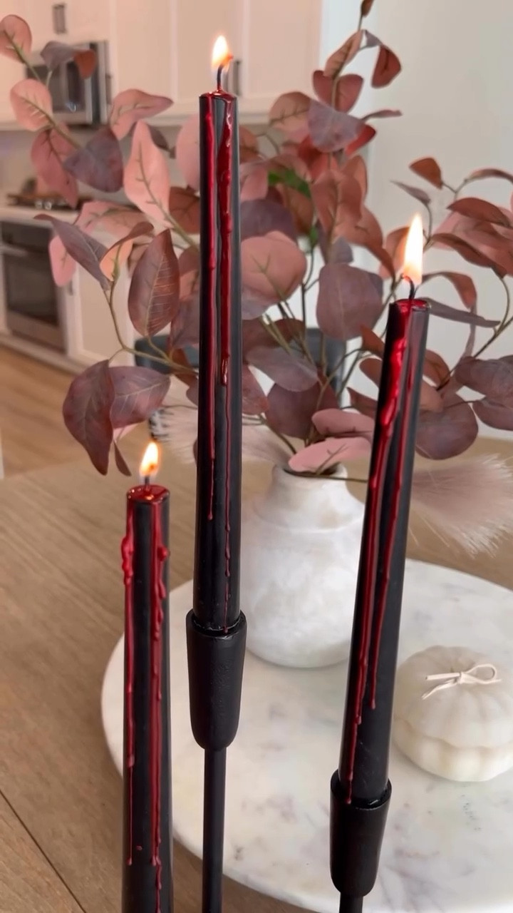 🩸 Bleeding Candles—These might be my favorite Halloween find of the year! 🖤 They are simple, but such a statement piece! Comment “Blood” for the link! 

#bleedingcandle #ltkseasonal #halloweenfind #targethalloween #newattarget #targetfind #fyp