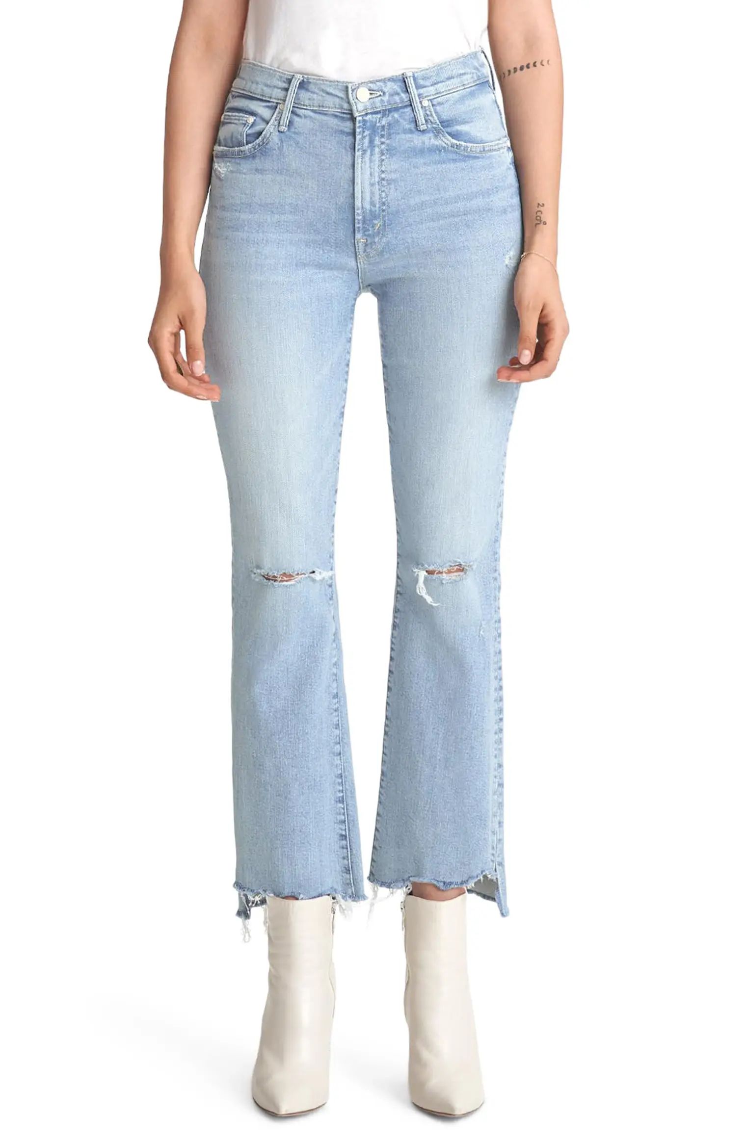 The Insider Ripped Chew Hem Crop Bootcut Jeans | Nordstrom