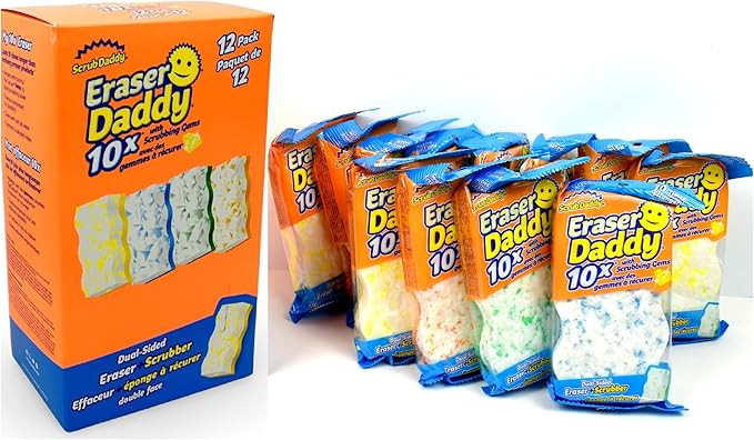 Scrub Daddy - Eraser Daddy with Scrubbing Gems Dual-Sided Scrubber and Eraser, Lasts 10x Longer T... | Amazon (US)