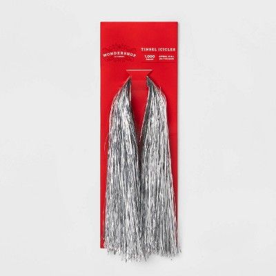 1000ct Tinsel  Icicle Christmas Tree Ornament Silver - Wondershop™ | Target