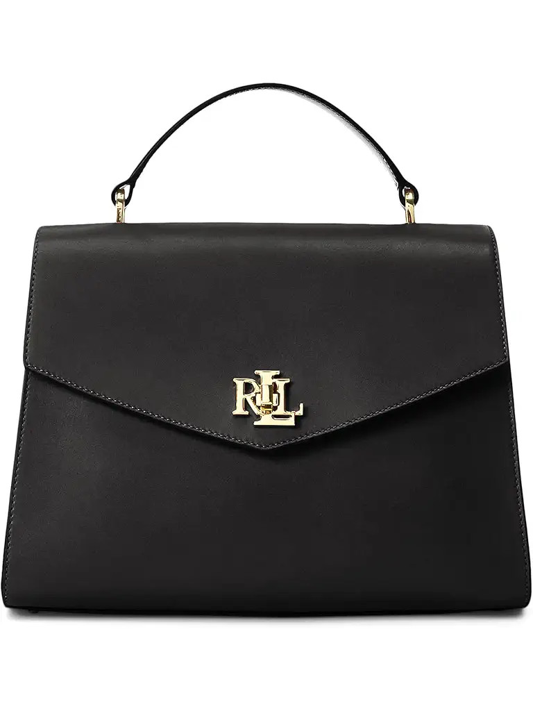 Lauren Ralph Lauren Leather Small Farrah Satchel | Zappos