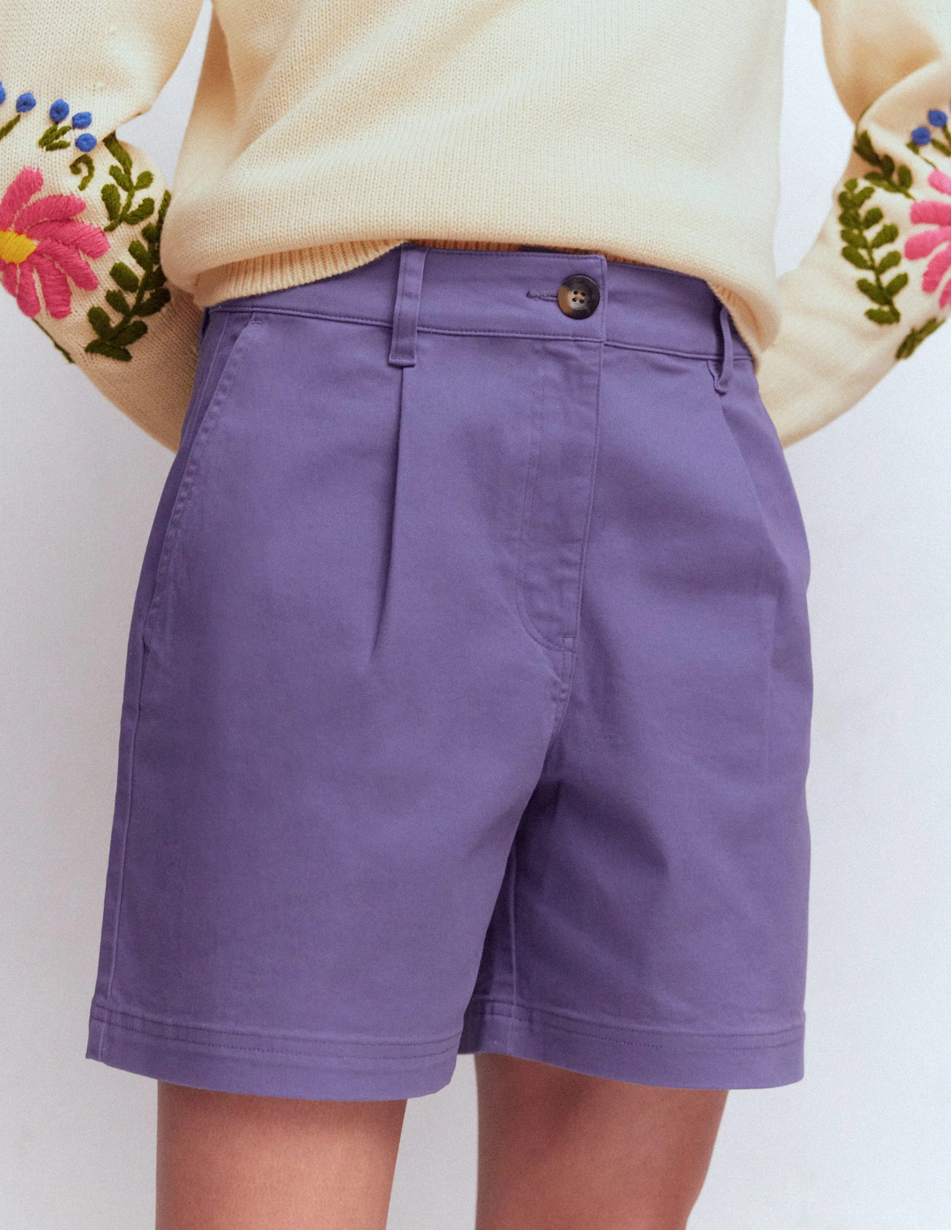 Chino Shorts-Purple Thistle | Boden UK