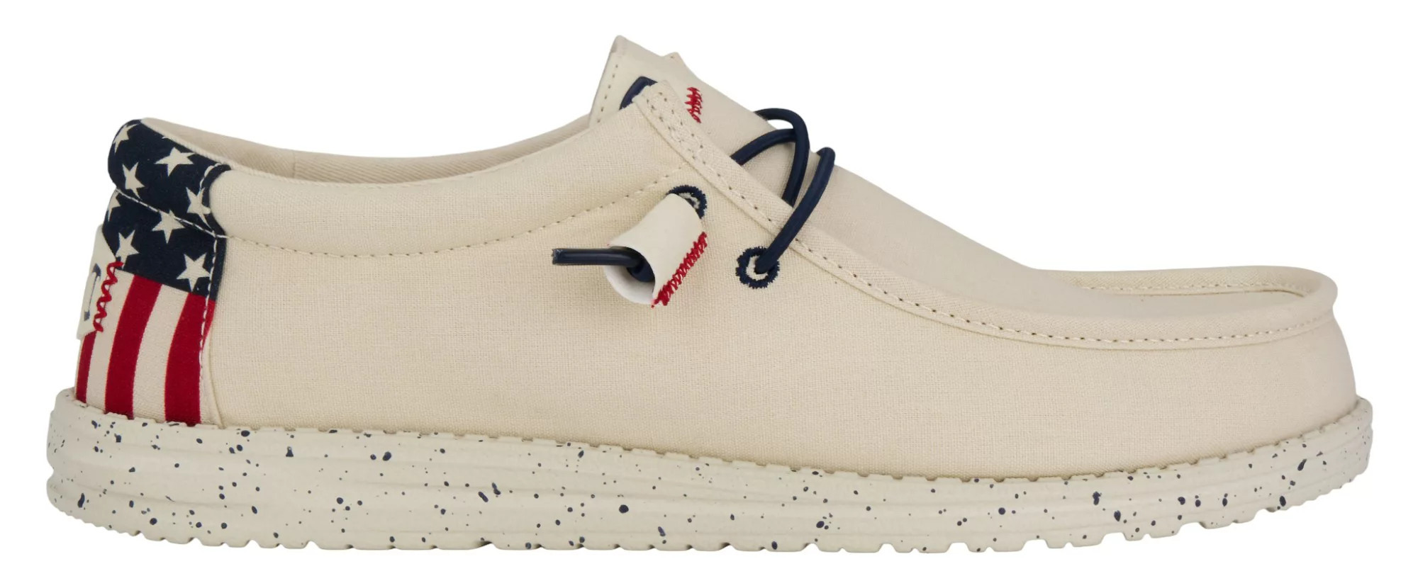Hey Dude Men's Wally Americana Shoes, Size 9, Cream Off White | Great Father's Day Gift | Public Lands