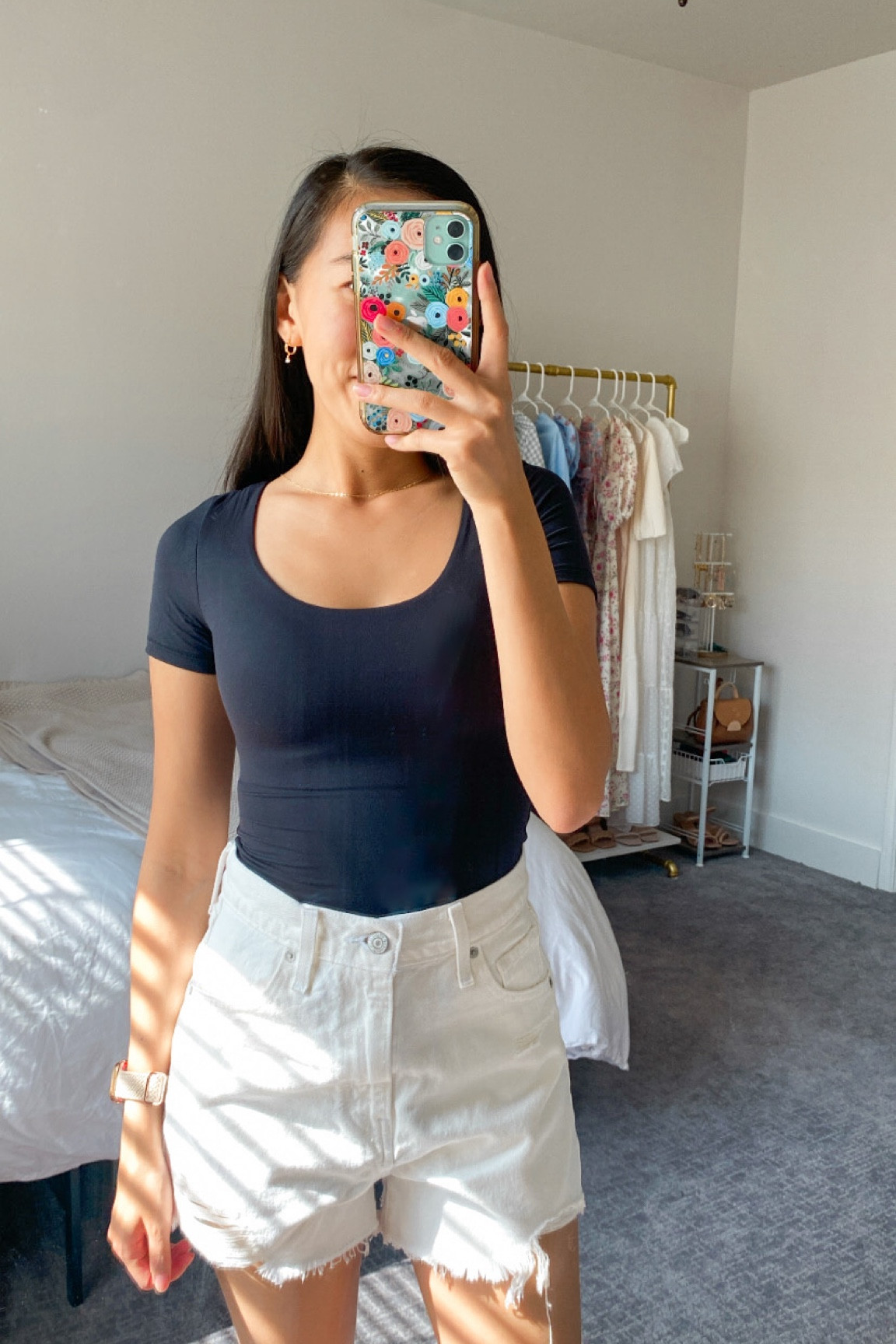 Top (XS), shorts (25), Amazon fashion, amazon basics, white shorts, Levi’s shorts, amazon outfit, black top 

#LTKSeasonal #LTKunder50 #LTKstyletip