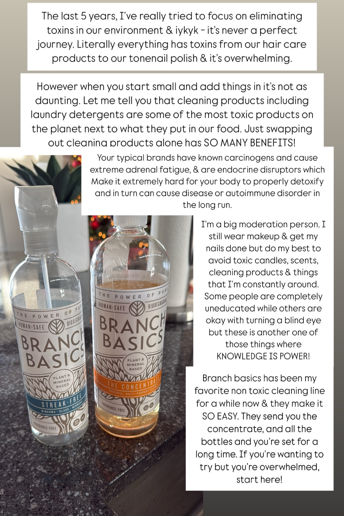 Start using non toxic cleaning supplies and watch how much better you’ll feel. 

#LTKHoliday #LTKFamily #LTKHome
