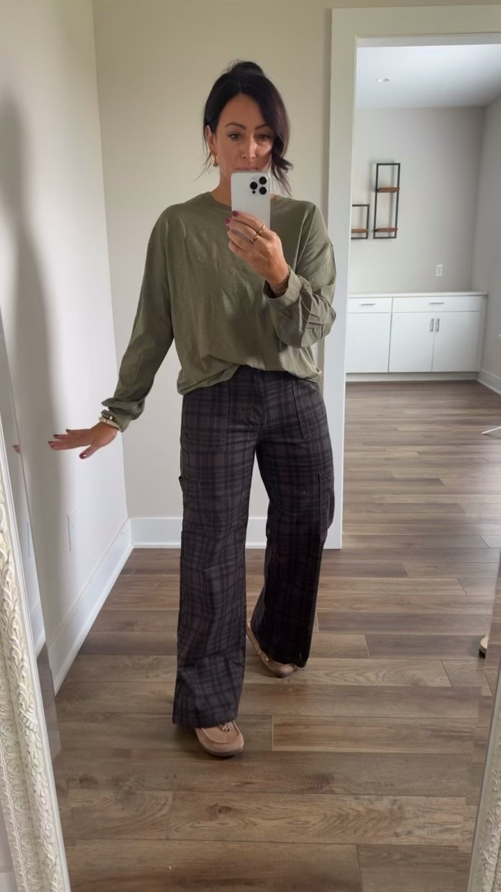 New fall finds @Walmart! love these $17 pants. Wearing medium, regular length. These are great quality long sleeves - oversized size medium

#LTKootd #LTKSeasonal #LTKdayinmylife
