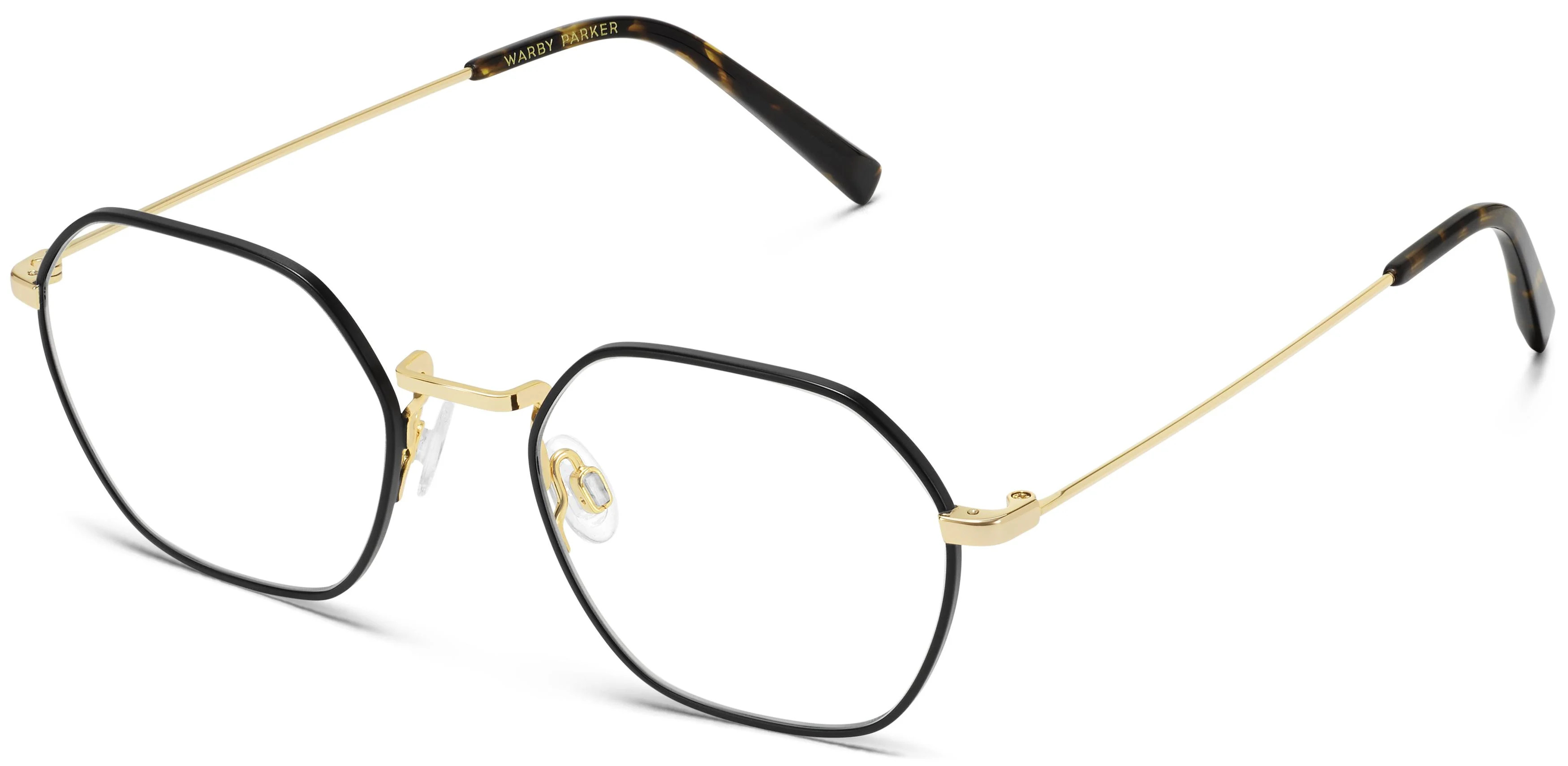 Keiko Eyeglasses in Brushed Ink with Polished Gold | Warby Parker (US)
