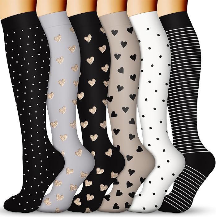 QUXIANG Compression Socks for Women & Men 15-20 mmHg, Best for Medical, Nursing, Running, Athleti... | Amazon (US)
