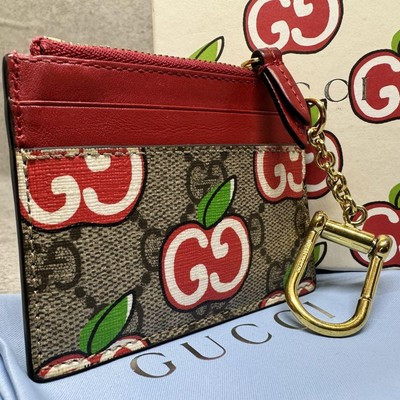 GUCCI GG Apple Fragment Case Red x Beige Chain Coin Purse with Box Authentic  | eBay | eBay US