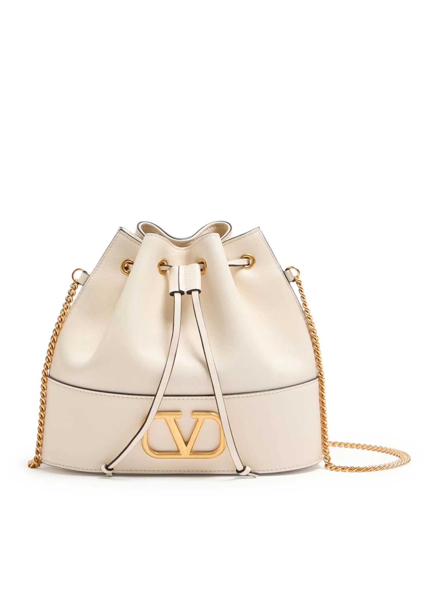 MINI BUCKET BAG WITH VLOGO SIGNATURE CHAIN IN NAPPA - Valentino Garavani - Woman | Suitnegozi INT