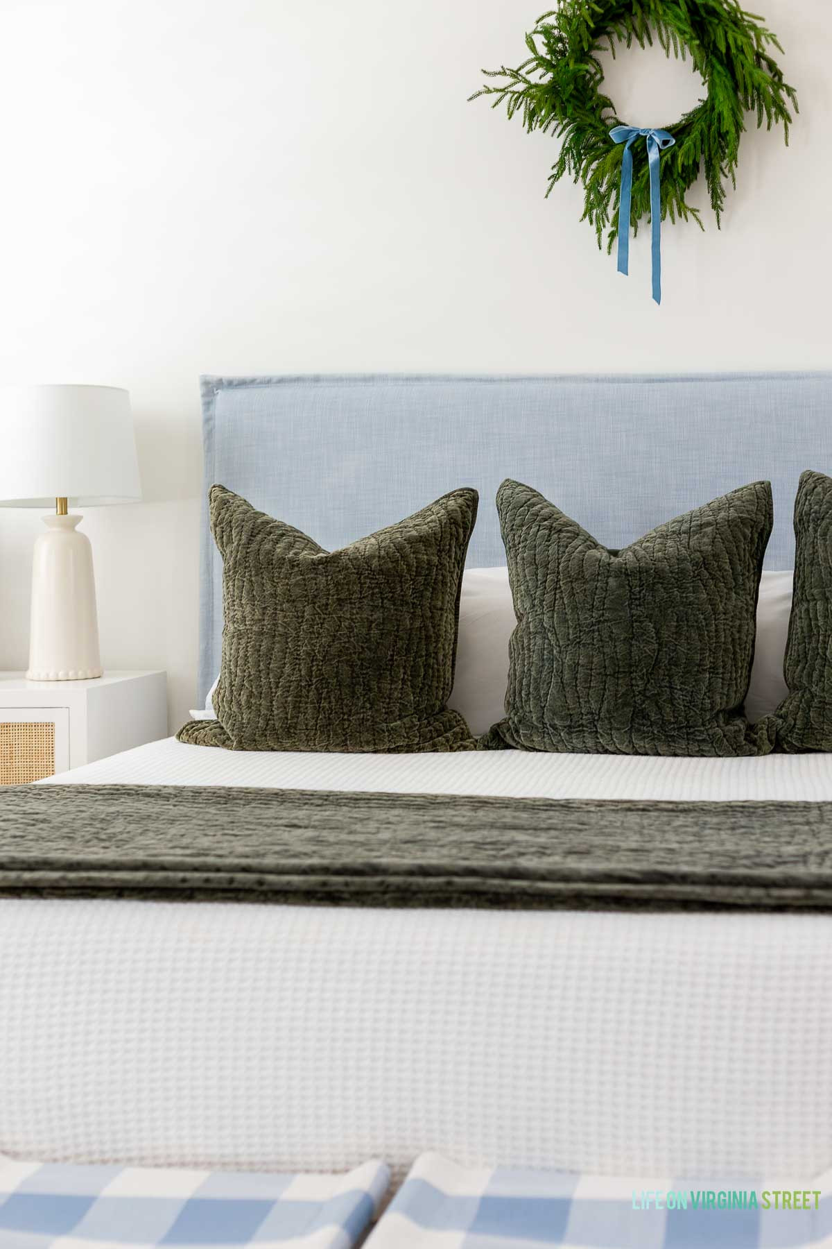 Coastal home holiday bedroom decor  

 #LTKHoliday #LTKSeasonal #LTKHome