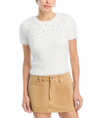 Rhinestone Embellished Sweater | Bloomingdale's (US)