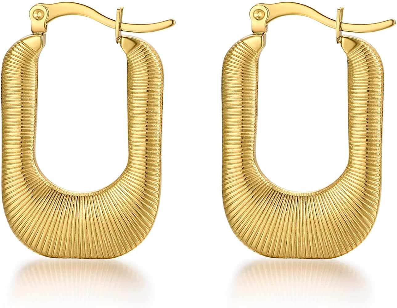 14K Gold Plated Earrings for Women Girls Dainty Pendant Earrings with 925 Sterling Silver Post Je... | Amazon (US)
