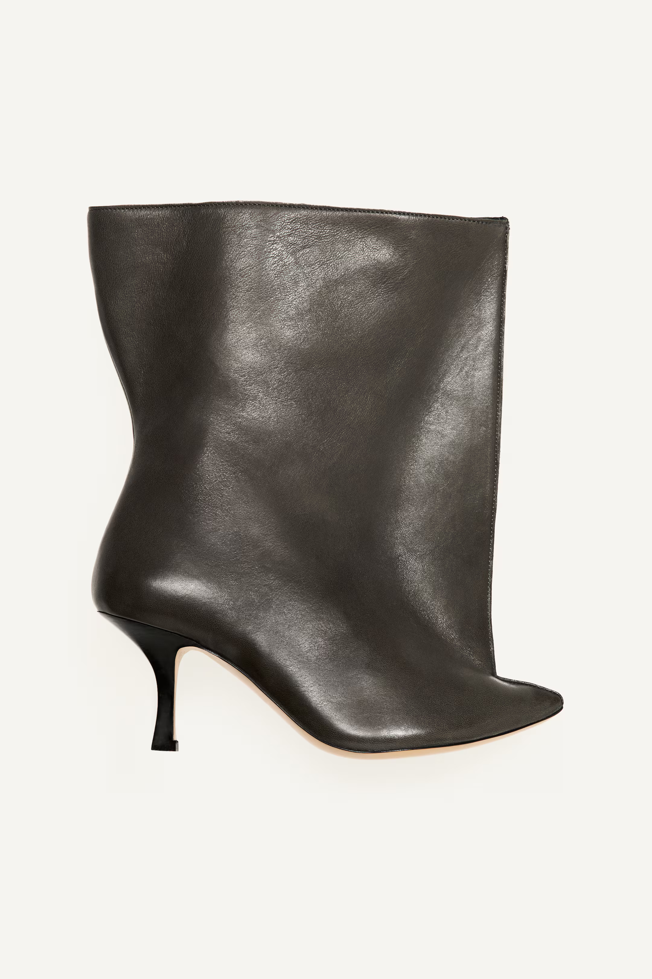 Heeled Leather Ankle Boots | H&M (US + CA)