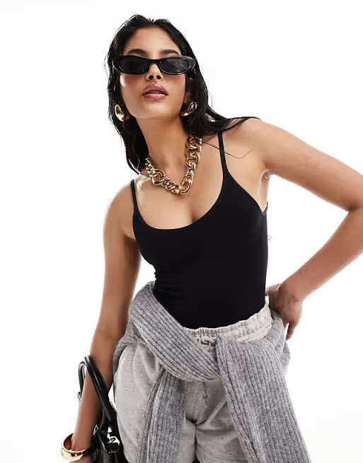 ASOS DESIGN seamless sculpting bodysuit in black | ASOS | ASOS (Global)