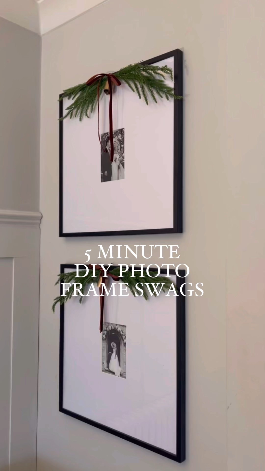 DIY CHRISTMAS PHOTOFRAME SWAGS 
Take just a few minutes and look so effective! 
Ralph Lauren Christmas Christmas home craft DIY traditional Xmas crafting 

#LTKfestive #LTKuk #LTKhome