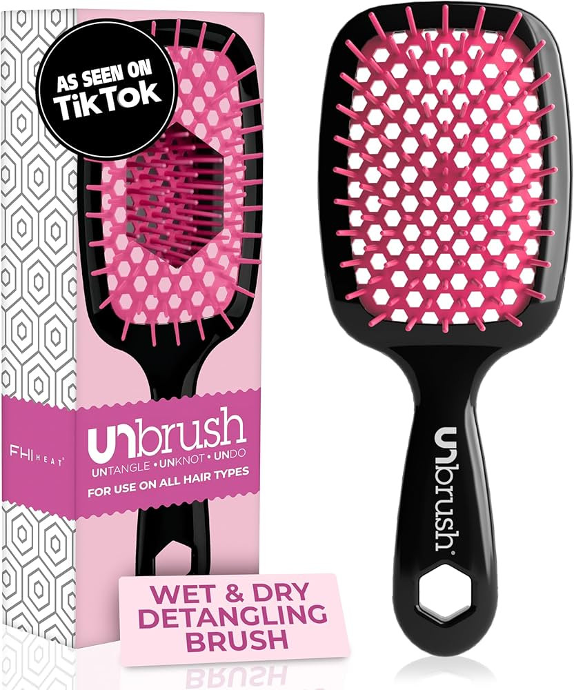 FHI Heat UNbrush Detangling Brush for Pain-Free Brushing on All Wet or Dry Hair Types — Durable... | Amazon (US)
