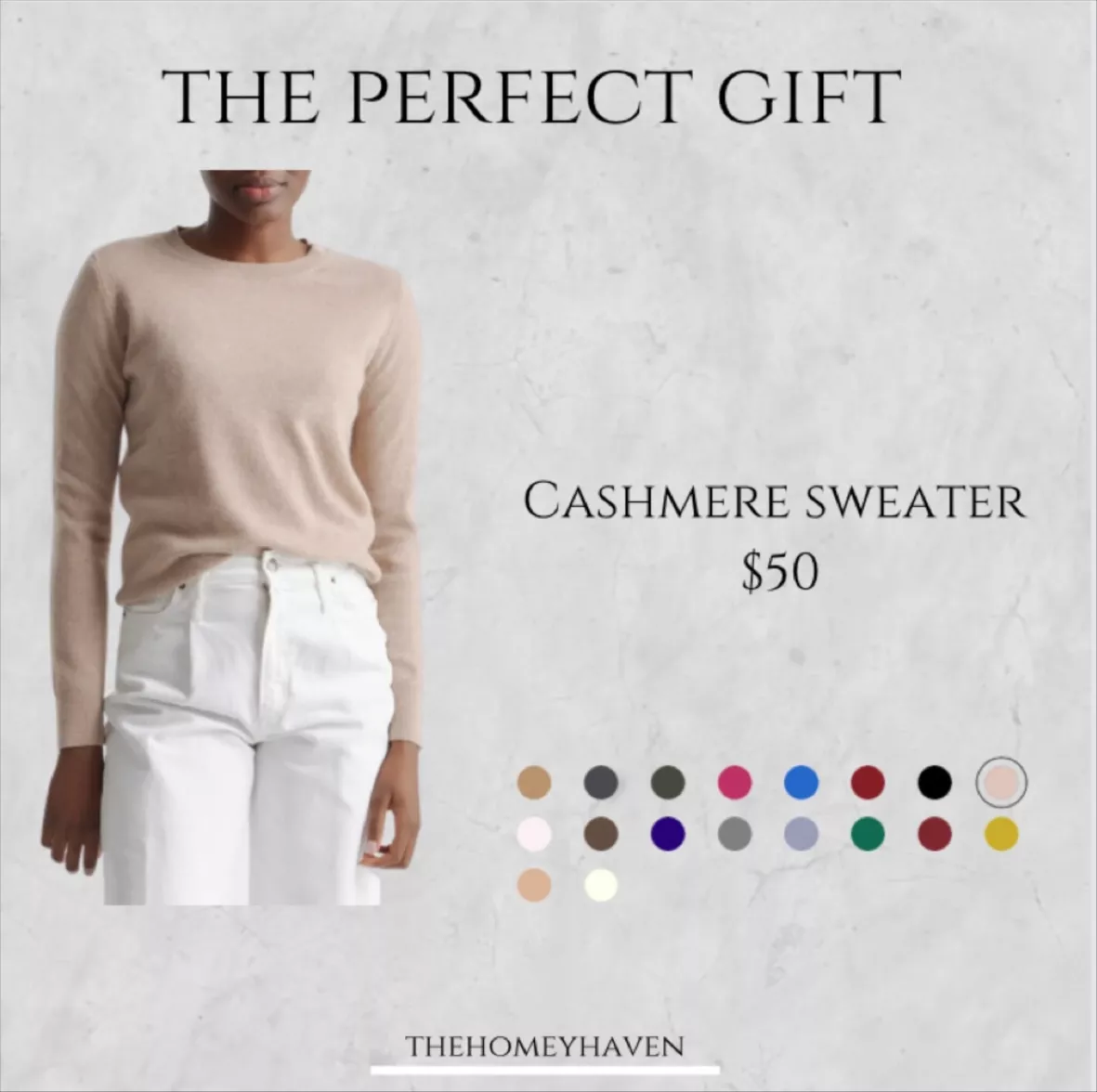 The $50 Cashmere Crewneck Sweater curated on LTK
