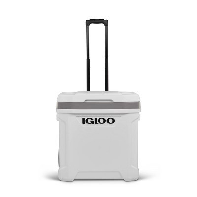 Igloo Marine Latitude 60qt Rolling Cooler - White: Retractable Handle, Cup Holder | Target