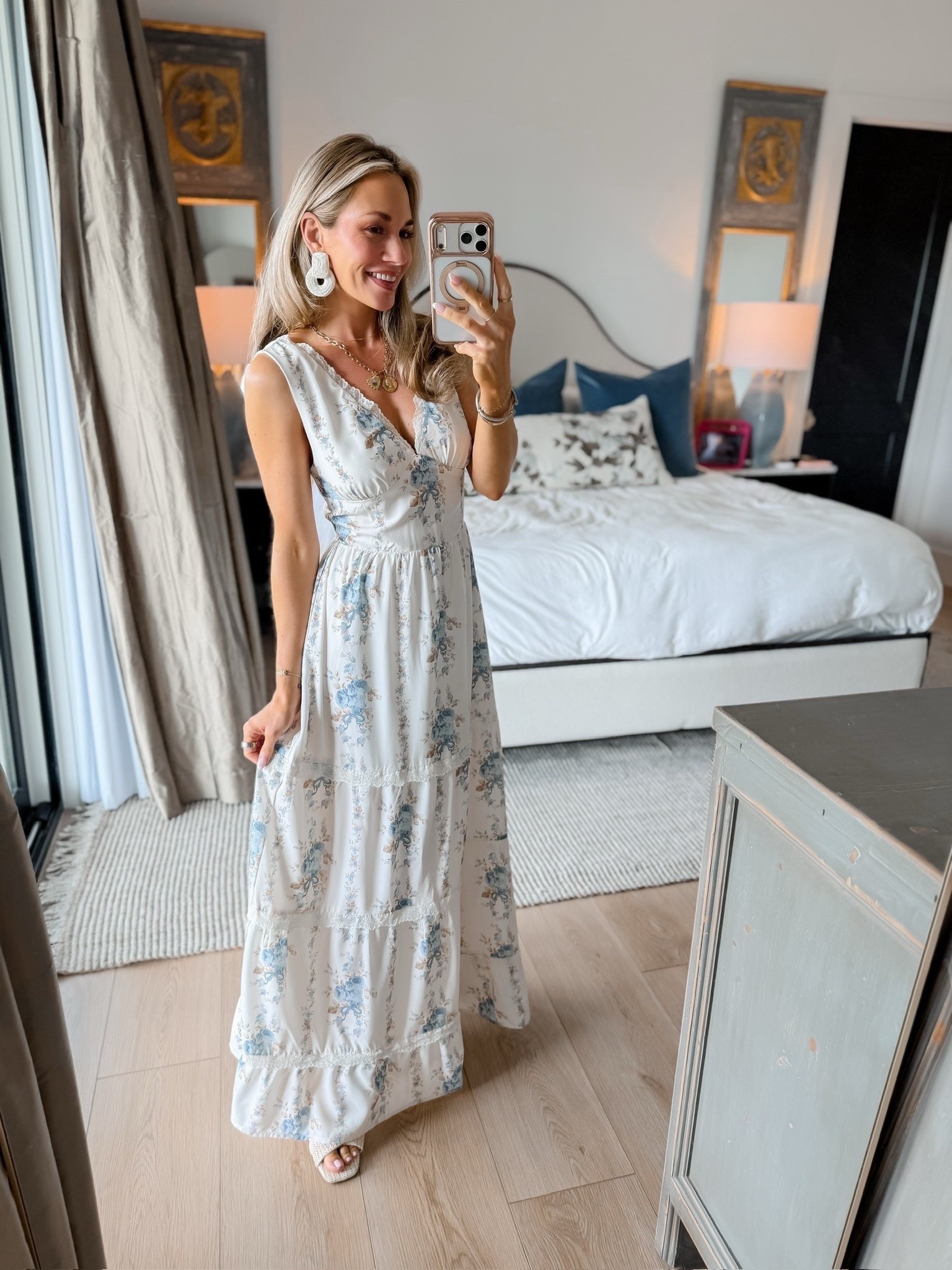 This is the perfect summer dress from Amazon! Also great for spring special occasions, like Easter and a baby shower! I love the subtle pink and blueprint and the lace detail!

#LTKootd #LTKSeasonal #LTKgrwm