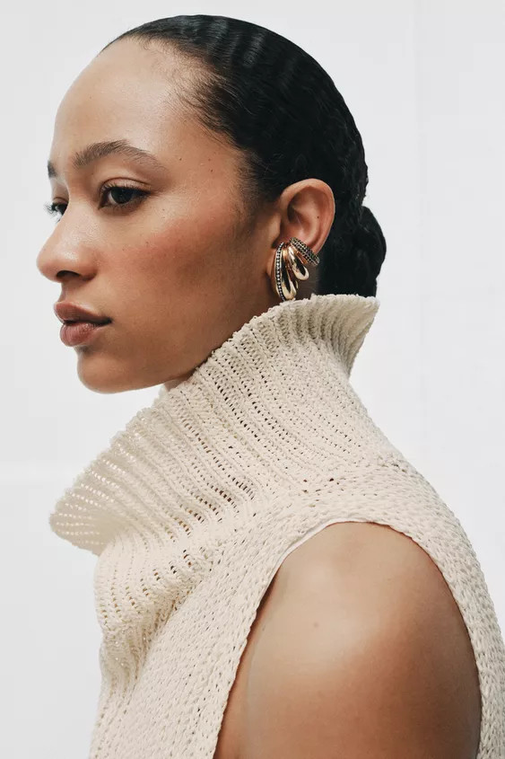 MAXI SPARKLY EAR CUFF EARRINGS | Zara US