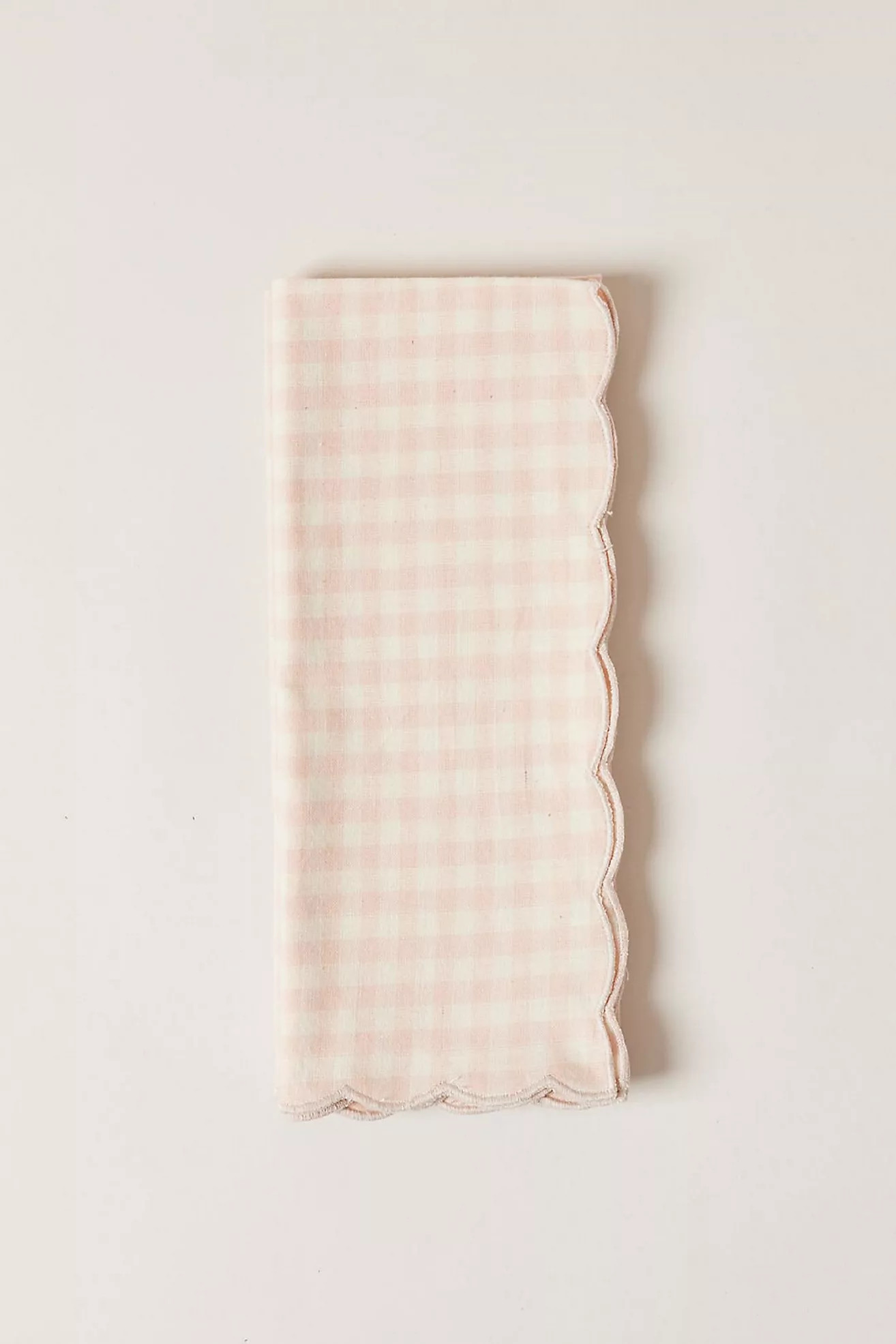 Farmhouse Pottery Petite Gingham Scalloped Napkins | Anthropologie (US)