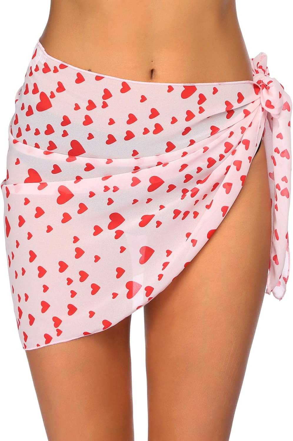 Ekouaer Women's Short Sarongs Beach Wrap Sheer Bikini Wraps Chiffon Cover Ups for Swimwear S-3XL | Amazon (US)