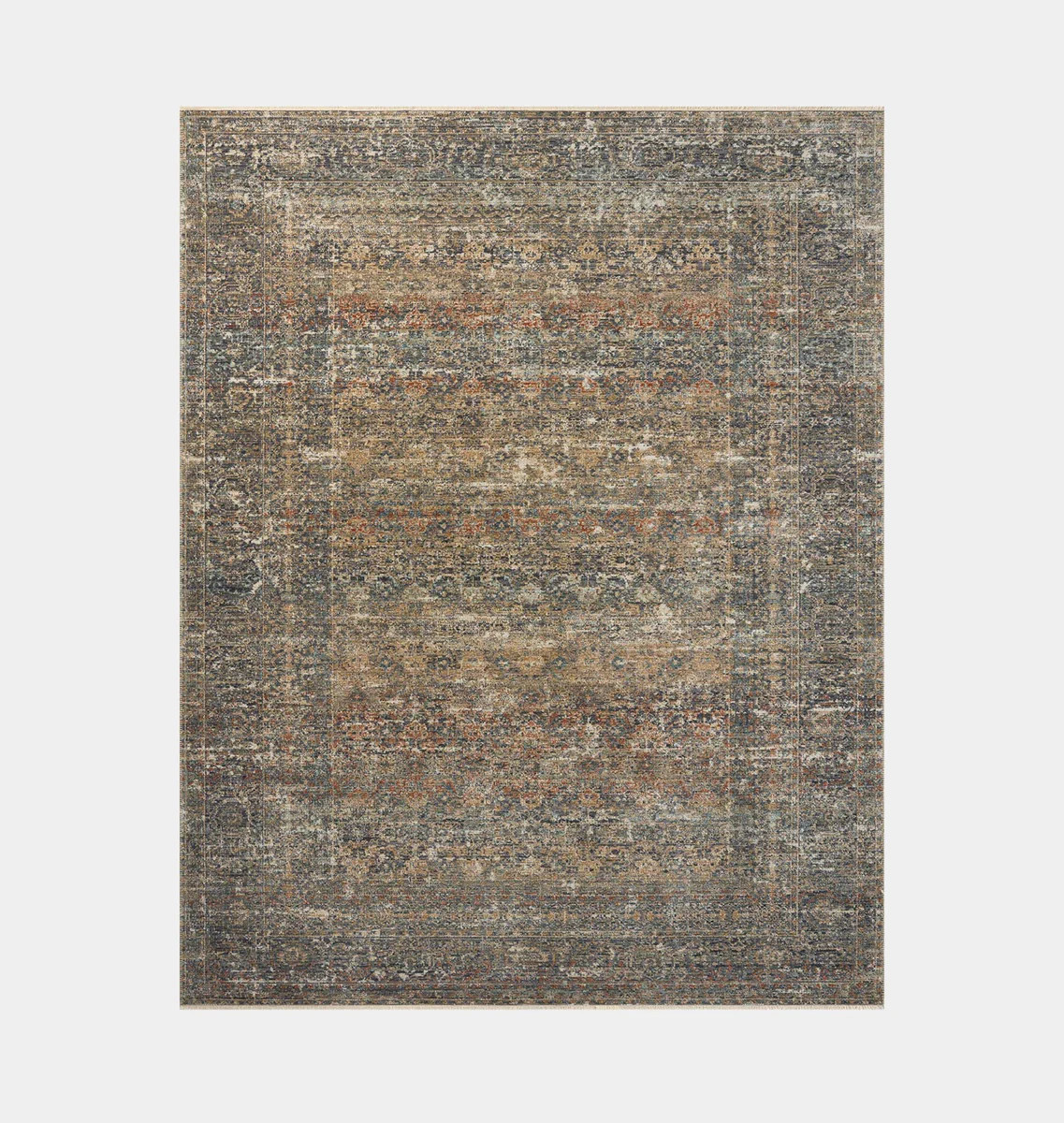 Heritage HER-11 Midnight / Multi Area Rug | Amber Interiors
