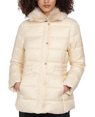 Barbour Fortmartine Faux-Fur-Collar Puffer Coat & Reviews - Coats & Jackets - Women - Macy's | Macys (US)